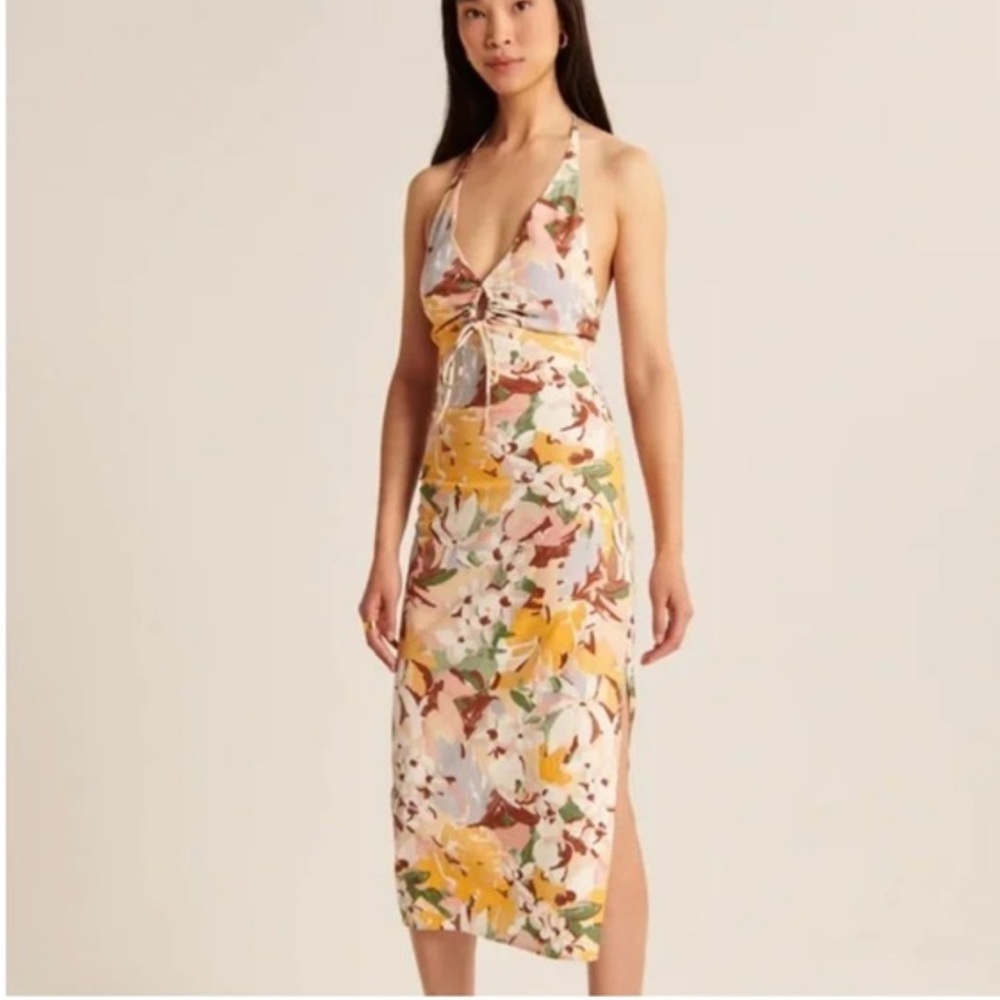 Abercrombie Floral Halter Midi Dress
